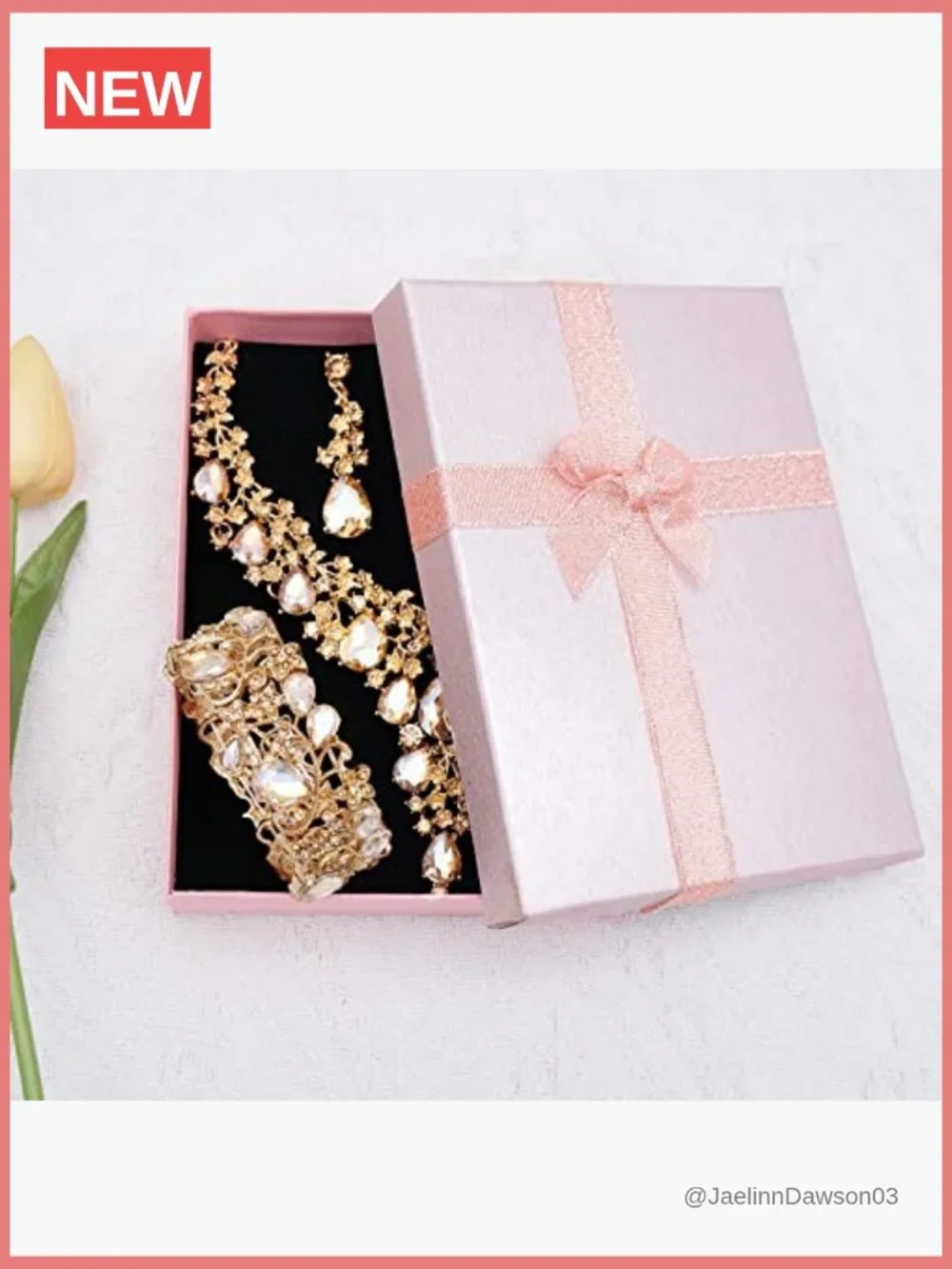 Elegant Crystal Flower Bridal Necklace Earrings Bangle Set Wedding Dress